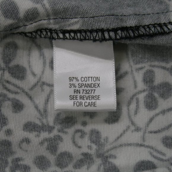 CROFT & BARROW Jacket Oversized Black White Floral Mandala Outerwear XL - Picture 6 of 13
